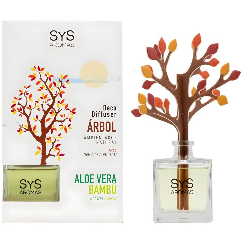 AMBIENTADOR DIFUSOR ÁRBOL DE ALOE VERA-BAMBÚ 90ML SYS