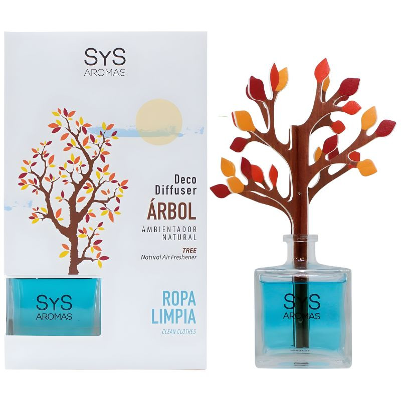 AMBIENTADOR DIFUSOR ÁRBOL DE ROPA LIMPIA 90ML SYS