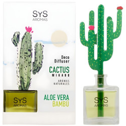 AMBIENTADOR DIFUSOR CACTUS DE ALOE VERA-BAMBÚ 90ML SYS