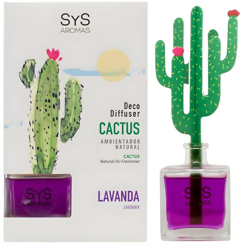 AMBIENTADOR DIFUSOR CACTUS DE LAVANDA 90ML SYS