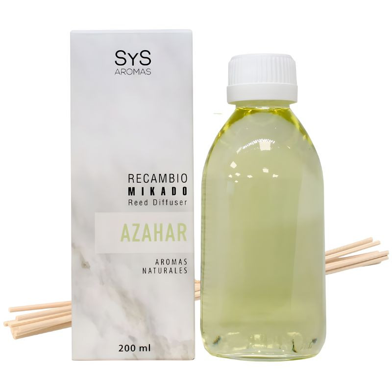 RECAMBIO MIKADO AZAHAR 200ML+PALOS SYS