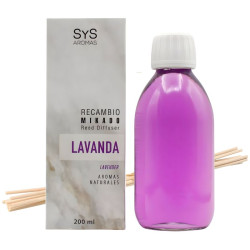 RECAMBIO MIKADO LAVANDA 200ML+PALOS SYS