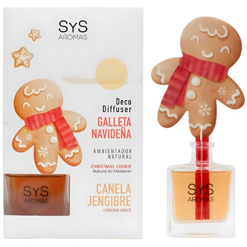 AMBIENTADOR DIFUSOR GALLETA NAVIDEÑA CANELA/JENGIBRE 90ML SYS
