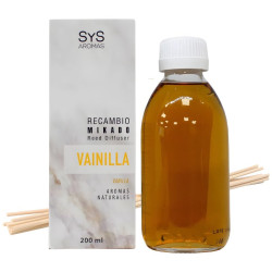 RECAMBIO MIKADO VAINILLA 200ML+PALOS SYS