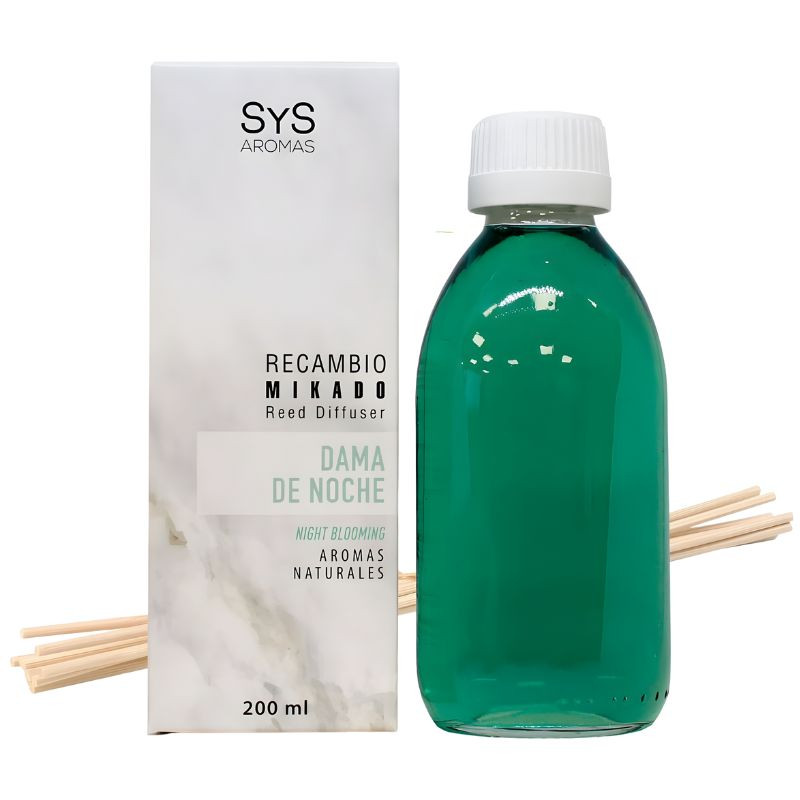 RECAMBIO MIKADO DAMA DE NOCHE 200ML+PALOS SYS