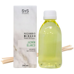 RECAMBIO MIKADO JAZMÍN BLANCO 200ML+PALOS SYS