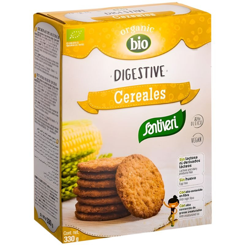 GALLETAS DIGESTIVE CEREALES BIO 330Gr. SANTIVERI