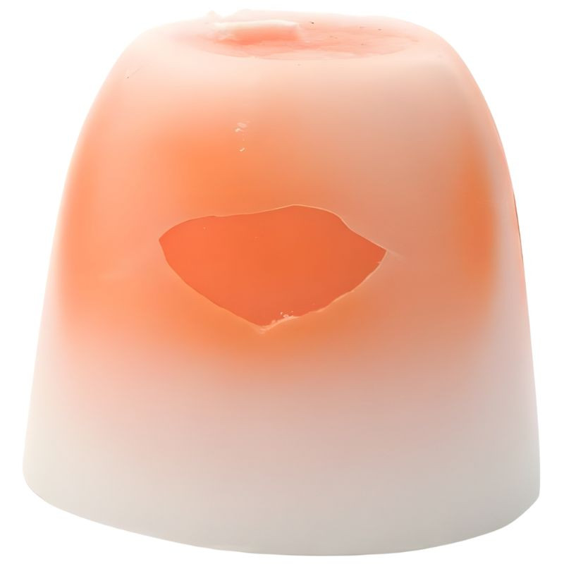 VELA EMOCIONAL ARTESANA NARANJA 100% VEGETAL ORO DE LOS ANDES