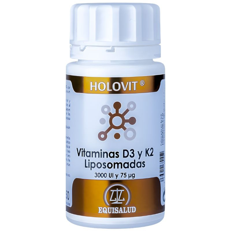 HOLOVIT VITAMINAS D3 Y K2 LIPOSOMADAS 50 CÁPSULAS EQUISALUD