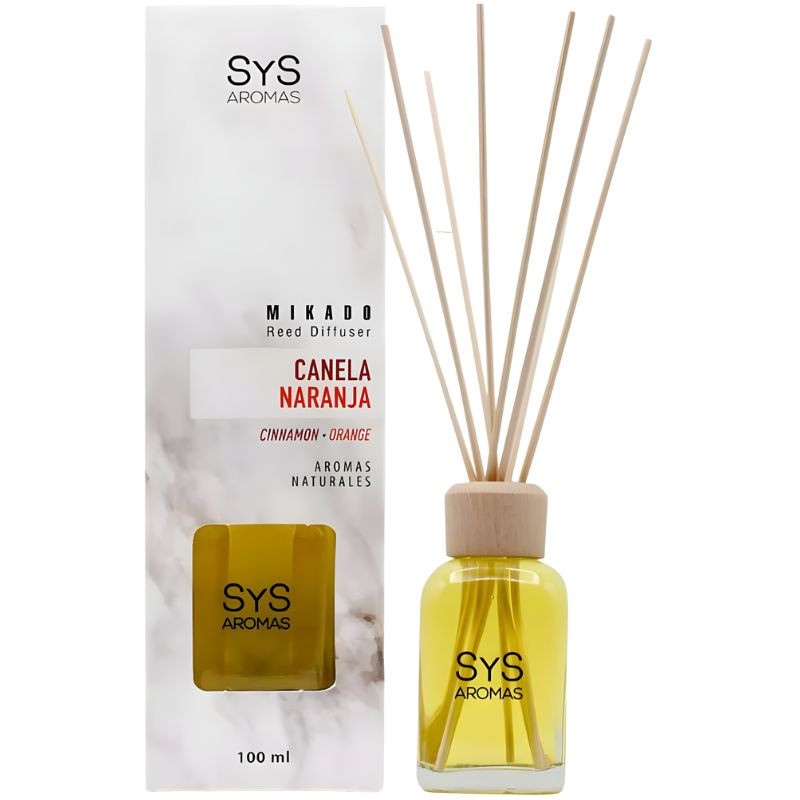AMBIENTADOR MIKADO MÁRMOL CANELA-NARANJA 100ML SYS