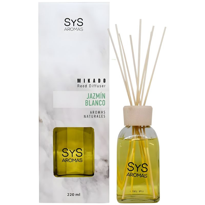 AMBIENTADOR MIKADO MÁRMOL JAZMÍN BLANCO 220ML SYS