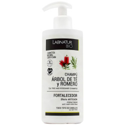 CHAMPÚ FORTALECEDOR ÁRBOL DEL TÉ Y ROMERO 450ML LABNATUR BIO