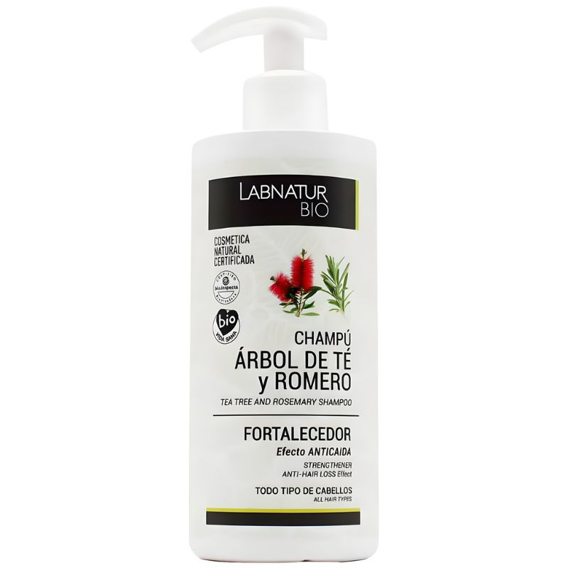 CHAMPÚ FORTALECEDOR ÁRBOL DEL TÉ Y ROMERO 450ML LABNATUR BIO