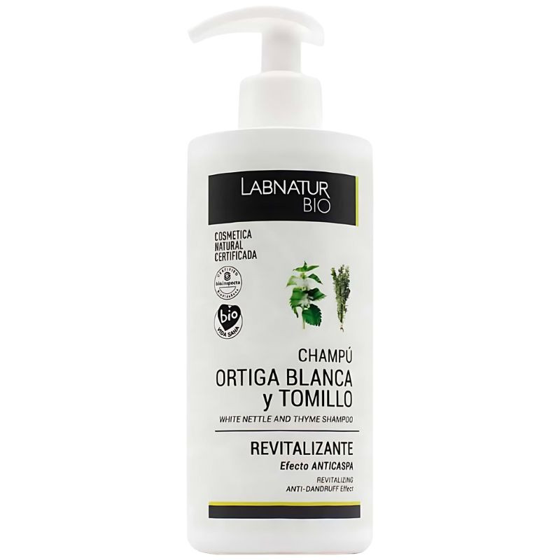 CHAMPÚ REVITALIZANTE ORTIGA BLANCA Y TOMILLO 450ML LABNATUR BIO