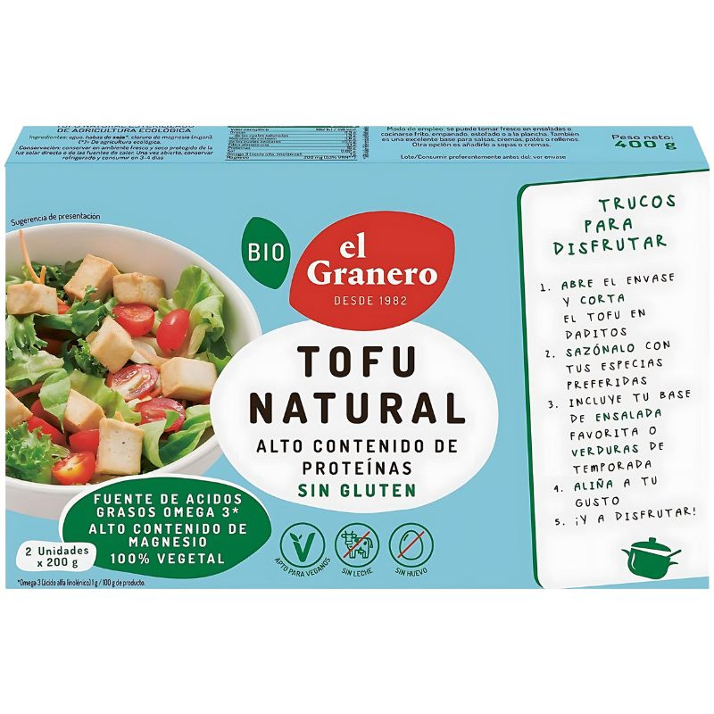 TOFU NATURAL AMBIENTE SIN GLUTEN BIO 400G GRANERO
