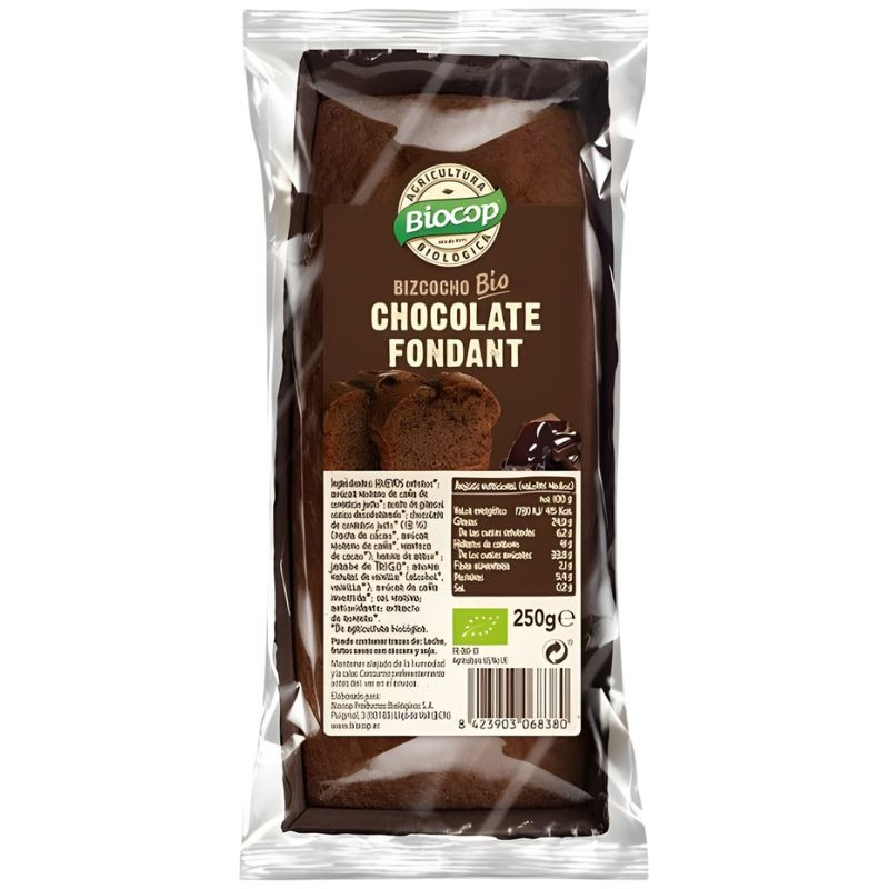 BIZCOCHO DE CHOCOLATE FONDANT 250G BIOCOP