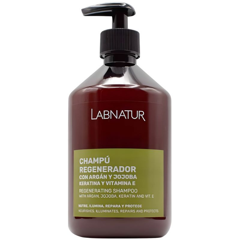 CHAMPÚ REGENERADOR ARGÁN Y JOJOBA CON KERATINA 500ML LABNATUR