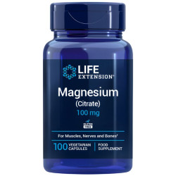 CITRATO DE MAGNESIO 100MG 100 CÁPSULAS LIFE EXTENSION
