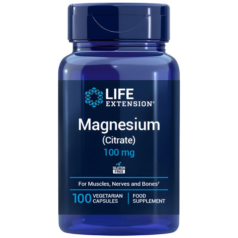CITRATO DE MAGNESIO 100MG 100 CÁPSULAS LIFE EXTENSION