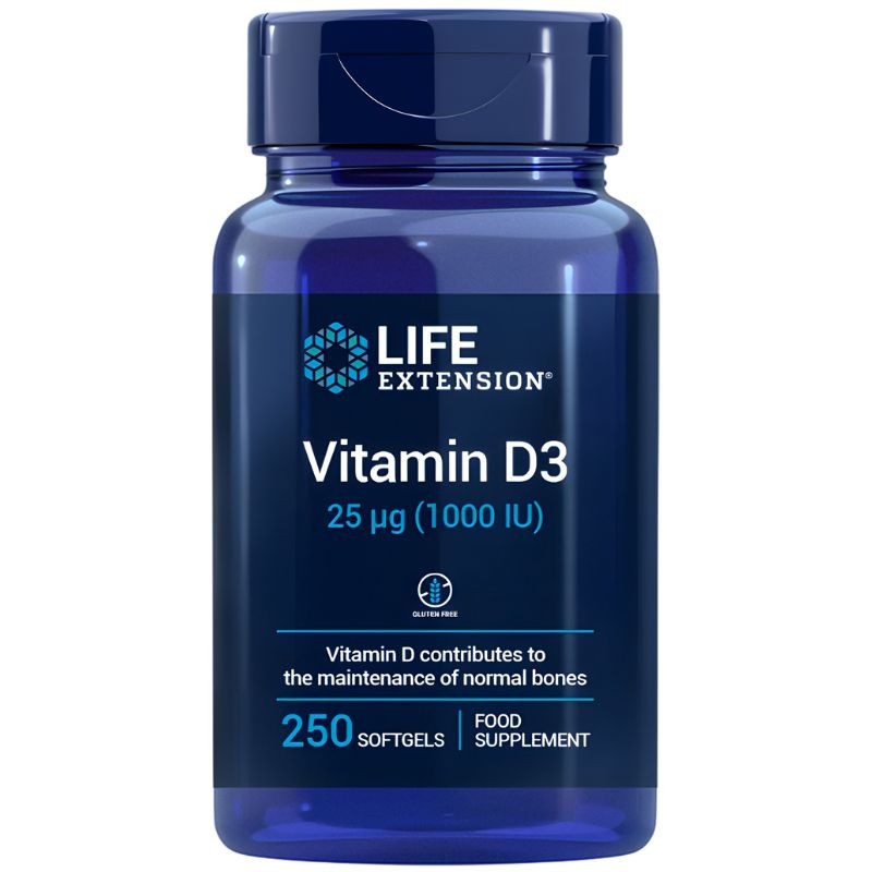 VITAMINA D3 1000UI 250 PERLAS LIFE EXTENSION
