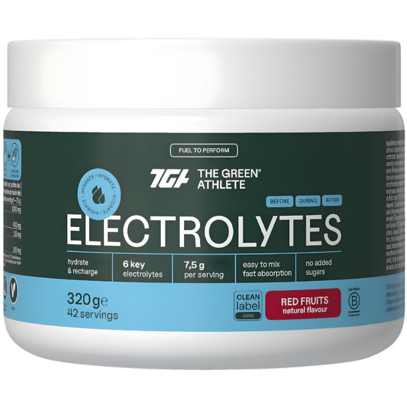 ELECTROLITOS SABOR FRUTOS ROJOS 320G THE GREEN ATHLETE