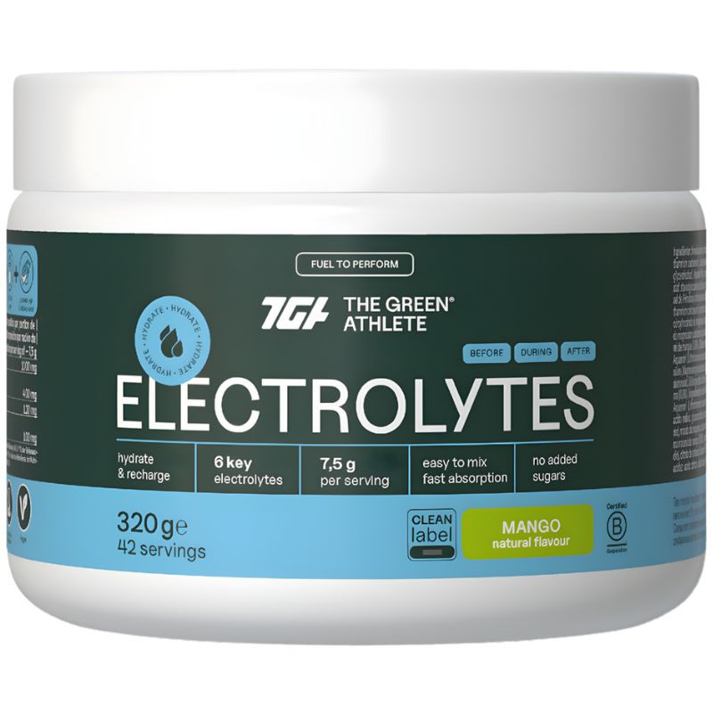 ELECTROLITOS SABOR MANGO 320G THE GREEN ATHLETE