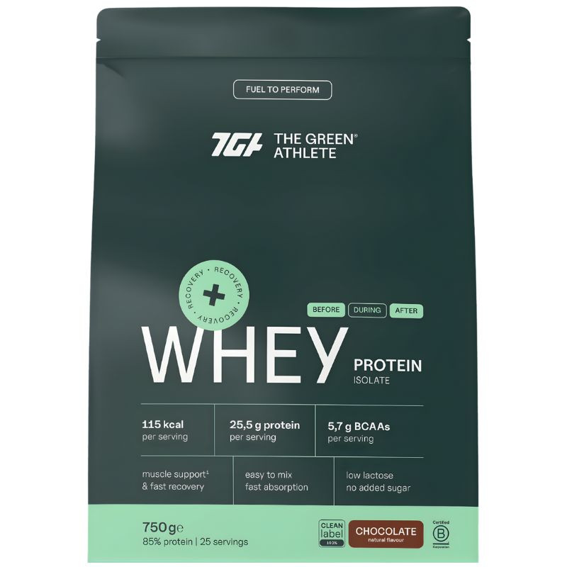WHEY PROTEIN AISLADO SABOR CHOCOLATE 750G THE GREEN ATHLETE