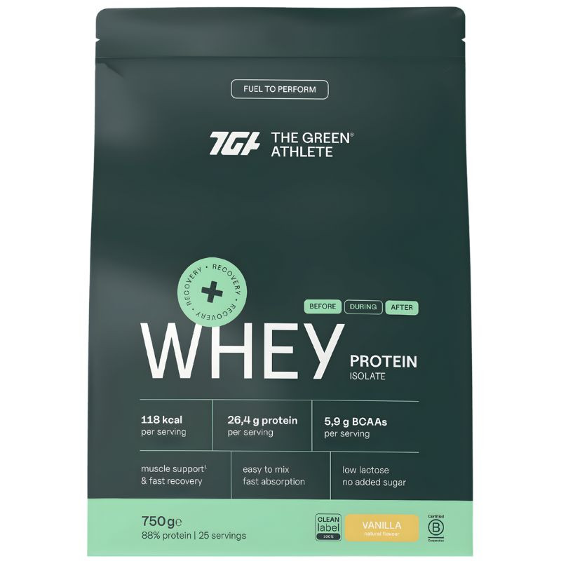 WHEY PROTEIN AISLADO SABOR VAINILLA 750G THE GREEN ATHLETE