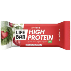 BARRITA DE PROTEÍNA SABOR FRESA BIO 40G LIFEFOOD