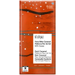 CHOCOLATE NEGRO 62% CARAMELO Y FLOR SAL MALLORCA BIO 80G VIVANI