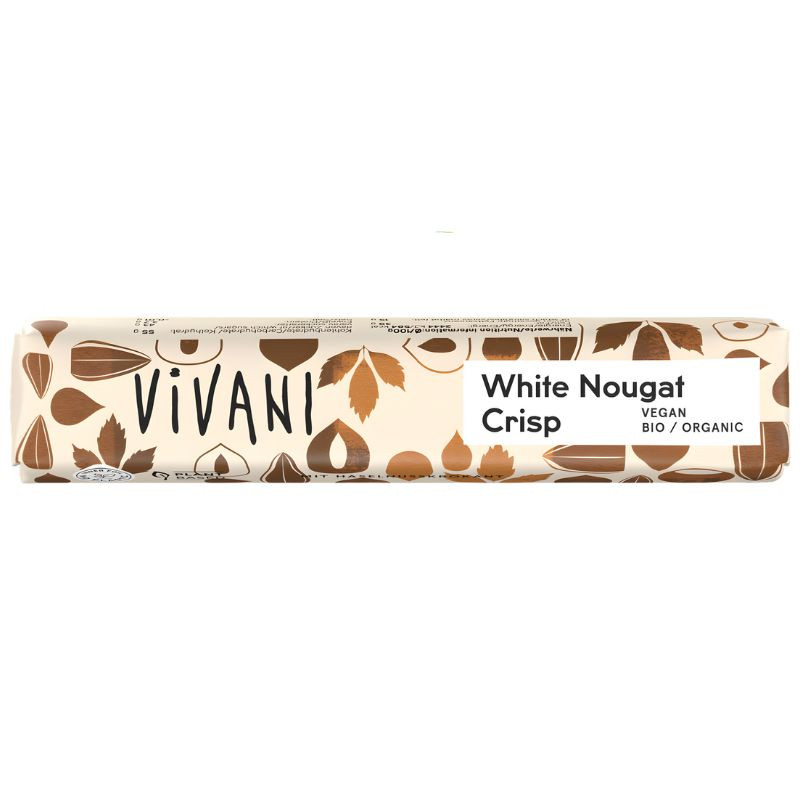 BARRITA DE CHOCOLATE BLANCO CON PRALINÉ Y AVELLANA 35G VIVANI