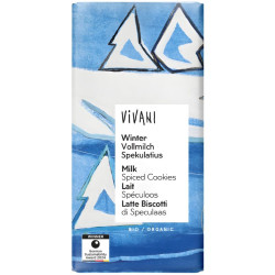 CHOCOLATE CON LECHE AROMAS DE INVIERNO BIO 100G VIVANI