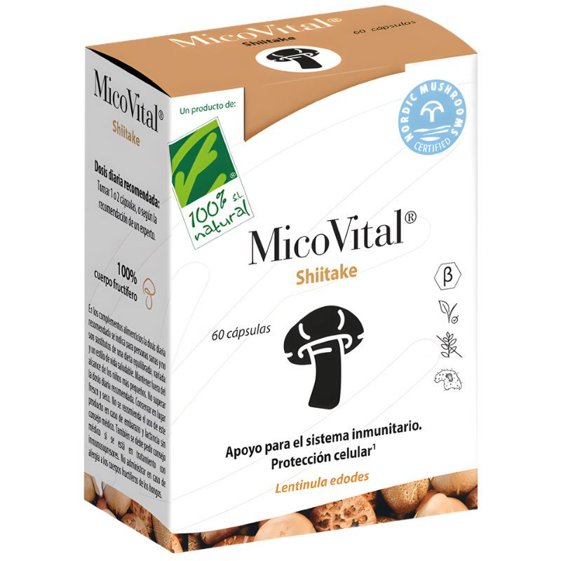 MICOVITAL SHIITAKE 60 CÁPSULAS 100% NATURAL