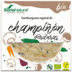 HAMBURGUESA CHAMPIÑÓN Y VERDURAS 200G SORIA NATURAL ALIMENTACIÓN