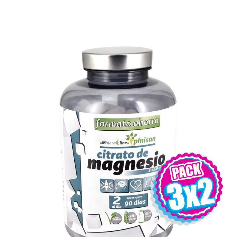 Pack 3x2 CITRATO DE MAGNESIO 180 COMPRIMIDOS PINISAN