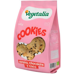 COOKIES DE AVENA, CHOCOLATE Y COCO BIO 140G VEGETALIA