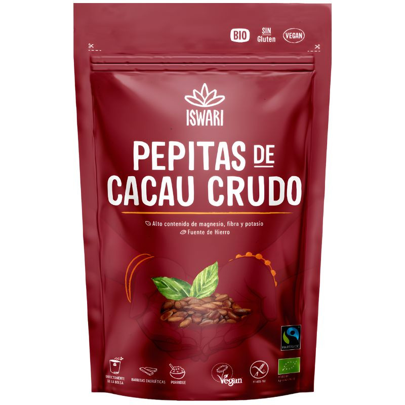 PEPITAS DE CACAO CRUDO BIO COMERCIO JUSTO 125G ISWARI