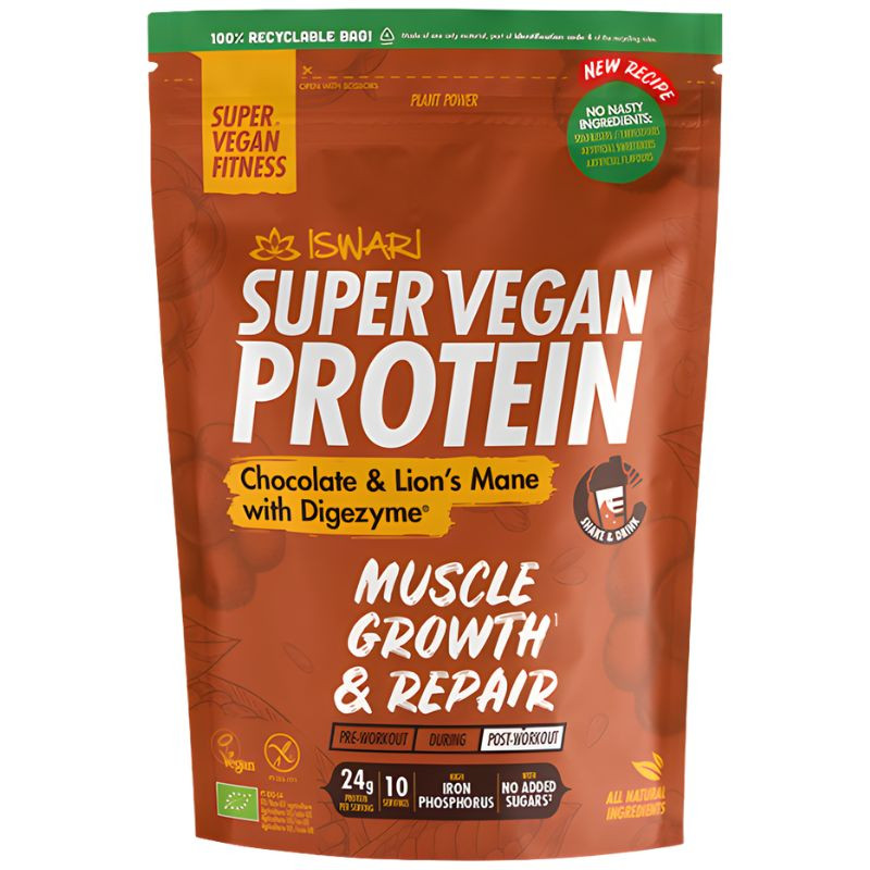 SVF SUPER VEGAN PROTEIN CHOCOLATE Y MELENA DE LEÓN 400G ISWARI