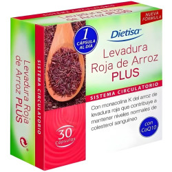 LEVADURA ROJA DE ARROZ PLUS 30 CÁPSULAS DIETISA