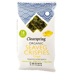 SNACK DE ALGA NORI CON JENGIBRE 4G CLEARSPRING