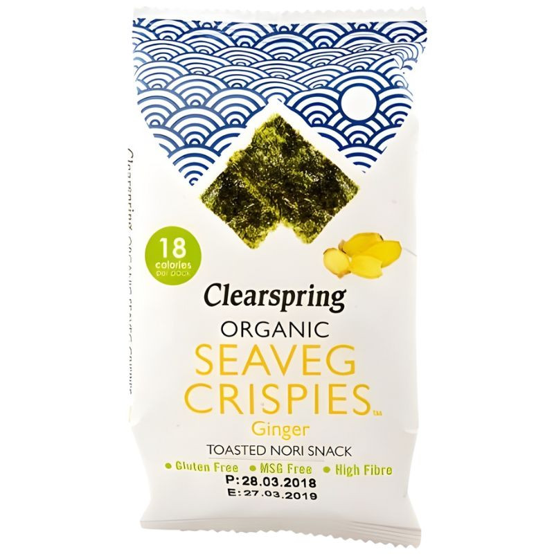 SNACK DE ALGA NORI CON JENGIBRE 4G CLEARSPRING