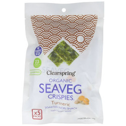 SNACK DE ALGA NORI CON CÚRCUMA MULTIPACK 5X4G CLEARSPRING