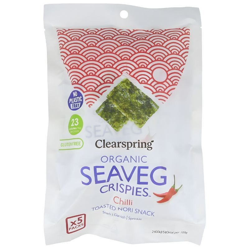 SNACK ALGA NORI TOSTADA CON CHILI BIO MULTIPACK 5X4G CLEARSPRING