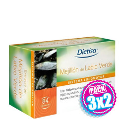 Pack 3x2 MEJILLÓN DE LABIO VERDE 84 CÁPSULAS DIETISA