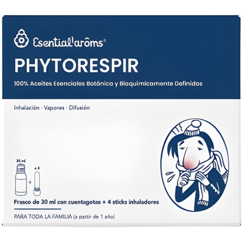 PHYTORESPIR 30Ml. + 4 STICKS INHALADORES ESENTIAL AROMS