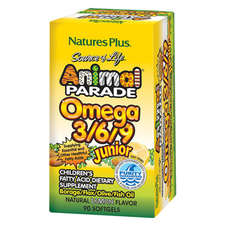 ANIMAL PARADE OMEGA 3-6-9 JUNIOR 90 PERLAS NATURE´S PLUS