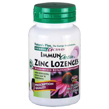 IMMUNACTIN ZINC LOZENGES 60 COMPRIMIDOS NATURE´S PLUS