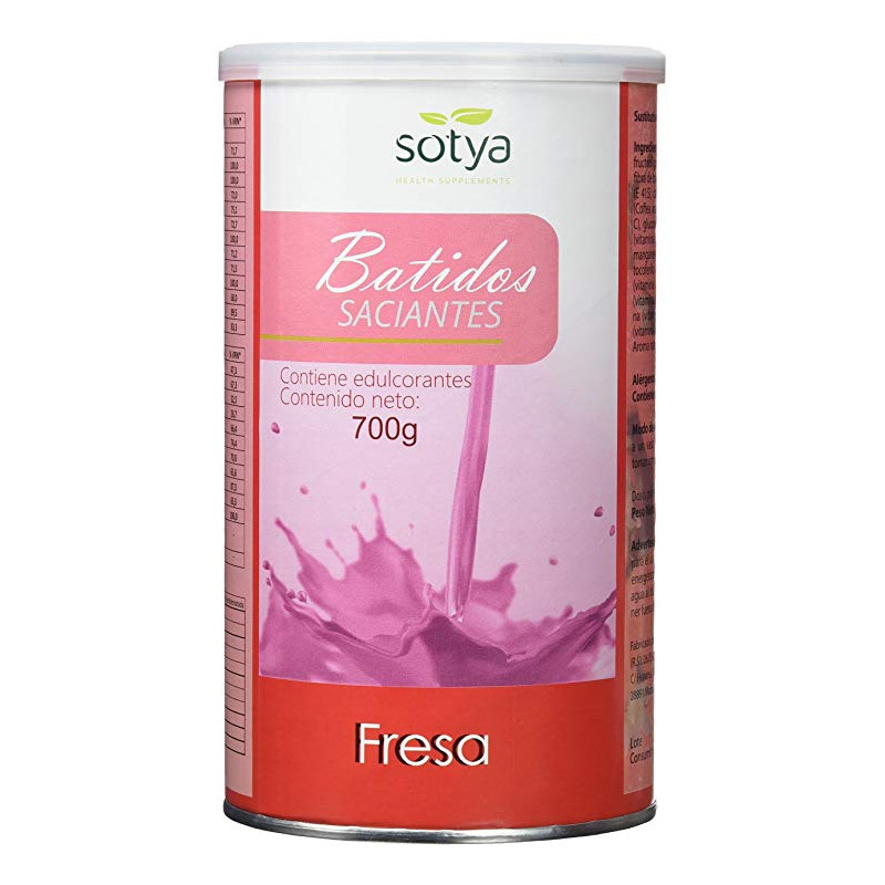 BATIDO SACIANTE POLVO SABOR FRESA 700Gr. SOTYA