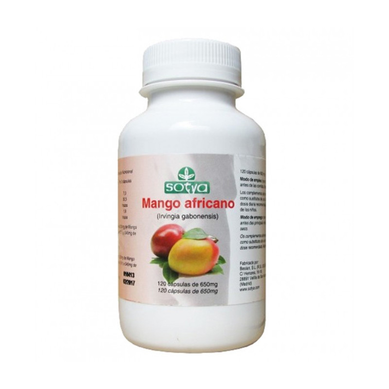 MANGO AFRICANO 120 CAPSULAS DE 650Mg. SOTYA