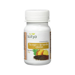 TE VERDE, TE ROJO Y PIÑA 60 CAPSULAS VEGETALES DE 500Mg. SOTYA